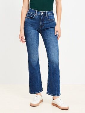 LOFT Size 29/8 The Kick Crop Medium Wash 5 Pocket Jeans Cotton-Poly-Spandex